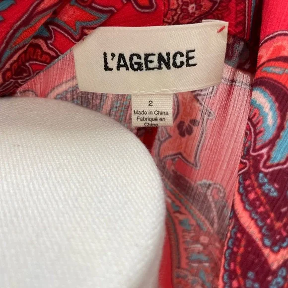 L’Agence Red Paisley Arabell Romper - Sz 2 (never worn)